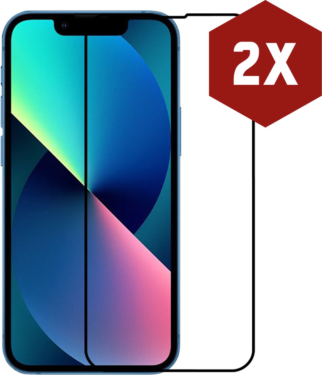 Screenprotector geschikt voor iPhone 13 Mini - Full cover - 2-pack - Kratoshield