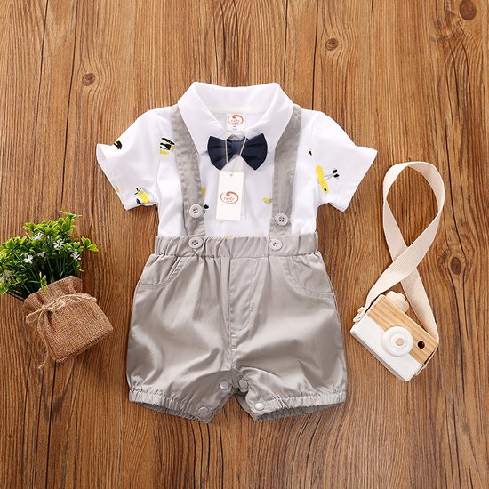 Ensemble Bébé 2 Pièces Arc-en-Ciel - Barboteuse Manches Courtes + Short, 0-18 Mois - 13