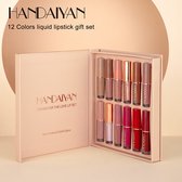 HANDAIYAN | Set van 12 | Liquid lipsticks | Matte lippenstift | Vloeibare lippenstift | Waterproof | Make up set | Geschenkset | Giftset | Lipstick | Lippenstift | Lipgloss