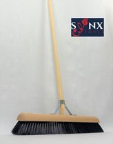 Synx Tools Zaalveger 50cm - Paardenhaar / Kamerveger - Zachte bezem 50 cm - Bezemsteel - Veger schoonmaken - Bezems Binnen - Bezem zacht met Steel 160 cm