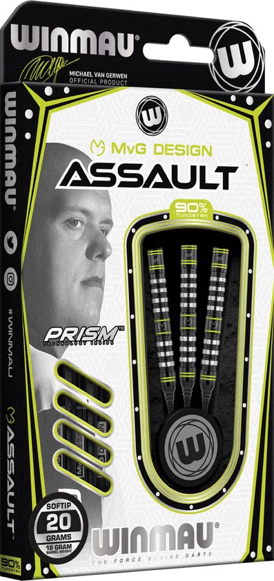 Set Freccette Winmau Michael Van Gerwen MvG Softip - 18g, Con Accessori E Custodia, Idea Regalo - Foto 6