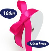 Cadeaulint - 100 meter - Roze - Satijn Glans - Inpaklint - krullint