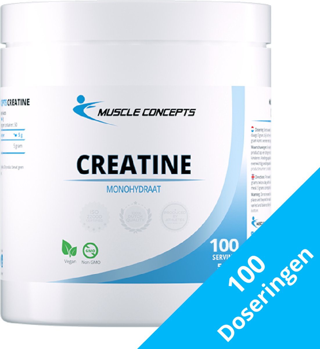 Goedkoopste Creatine Monohydraat- Pre workout - 500 gram poeder | Muscle Concepts