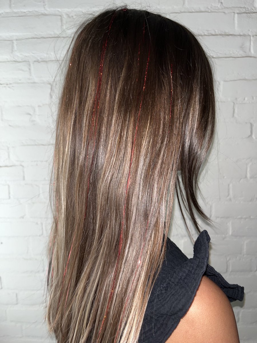 Hair Tinsels - GlitterHaar - Festival Glitter Haar Extensions - 100 Hairtinsels - Inclusief Tutorial en filmpjes - Veel Kleuren - Rood