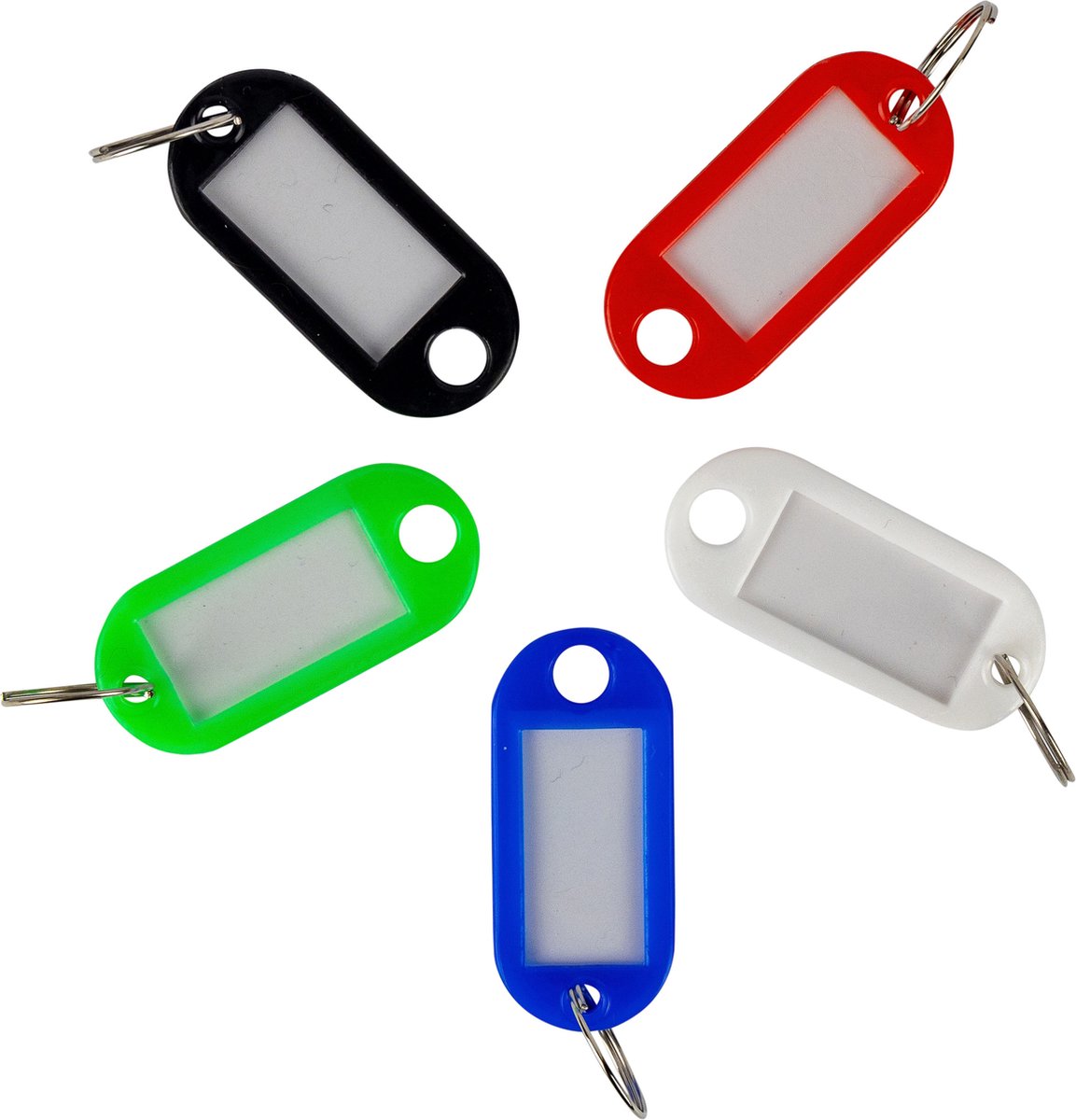 Sleutellabels 50 stuks in 5 verschillende kleuren.