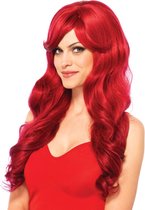 LEG-AVENUE - Perruque longue frisée rouge pour femme - Perruques