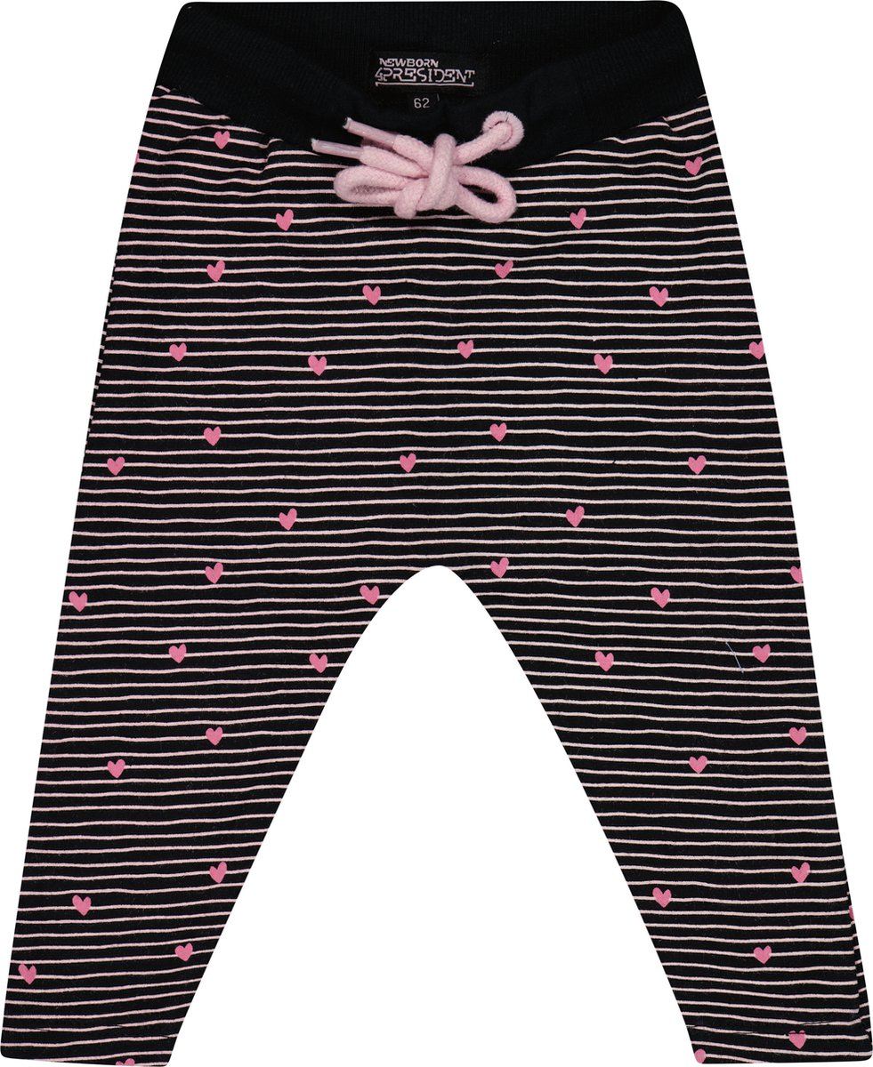 4PRESIDENT Broek - Stripe AOP Black - Maat 80 - Baby broekjes - Newborn kleding