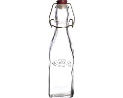 Foto: Kilner vierkante fles met plastic beugelsluiting 250 ml