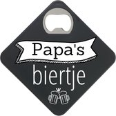 Onderzetter - Bieropener - Papa's Biertje - Flessenopener - Cadeauartikel - Gift - Cadeau - Vaderdag