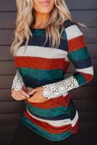 Trui Top Dames - Gestreept Kant - Tabbe - Maat XL