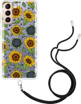 Hoesje met Koord Geschikt voor Samsung Galaxy S21 Sunflowers