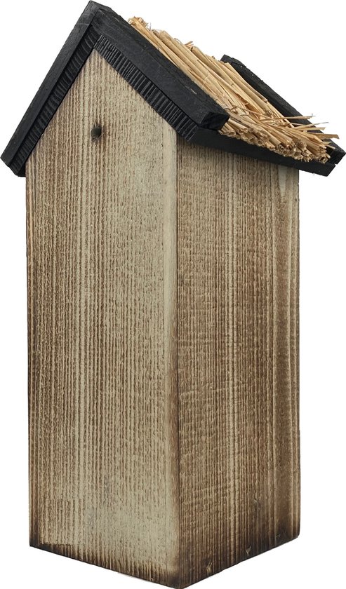 GARDEN SPIRIT Nichoir avec toit en paille Nichoir 17 x 17 x 35 cm