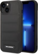 iPhone 14 Plus Backcase hoesje - Karl Lagerfeld - Effen Zwart - Kunstleer