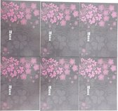 Procard Butterflies BV Cartes de Menu Fleurs roses/marron - 6 pièces