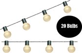 Tuin lichtsnoer met warm-wit lampjes van WDMT™ | 13,55 meter lang | 20 stuks LED lamp tuin verlichting snoer | Sfeervolle tuinverlichting