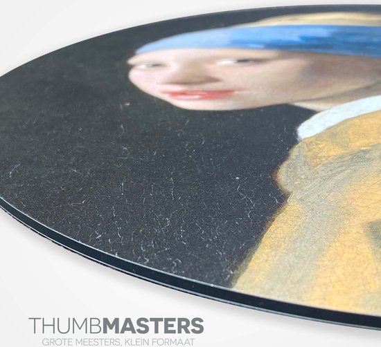 Het Melkmeisje - Johannes Vermeer - In gouden ovale lijst - Barok - Hout - Gips ornament - Dibond bedrukking - Thumbmasters.nl