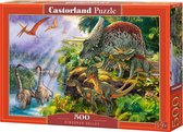 Castorland Dinosaur Valley – Puzzel – 500 stukjes – Satijnen afwerking – Perfecte pasvorm – Europese kwaliteit