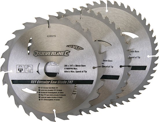 Lame Tct Pour Aluminium, 80 Dents - Silverline - 250 X 30 Mm, Bagues De 16, 20 Et 25 Mm