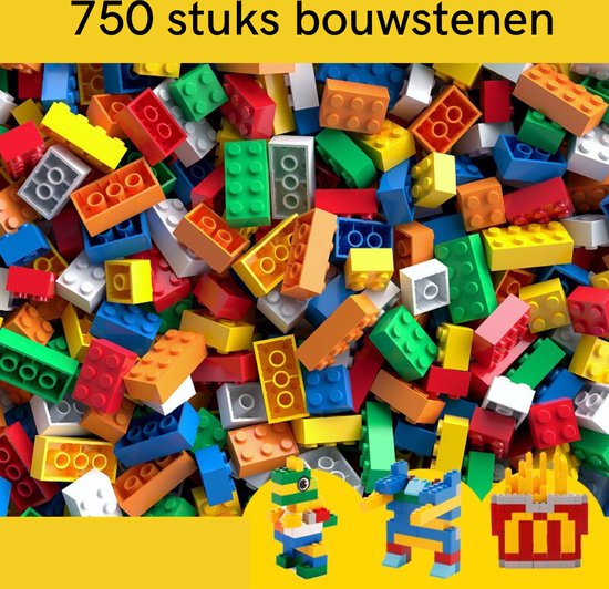 Bouwstenen 750 stuks - 750 losse bouwsteen stuks - 750 bouwsteen stukjes -  bouwstenen... | bol.com