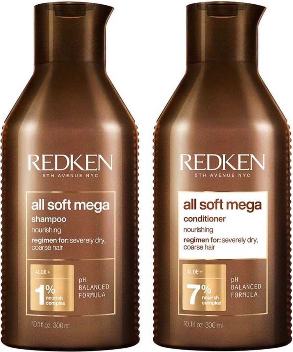 Redken All Soft Mega Shampoo 300ml + Conditioner 300ml