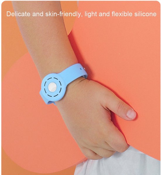 Bracelet Apple AirTag pour Enfants en Siliconen avec bouton pression, Bracelet  AirTag