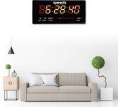 IGOODS - LED kalenderklok - digitale LED  cijferklok - muurhangende eeuwigdurende kalenderklok voor thuis slaapkamer en kantoor - 100-240V - EU Plug