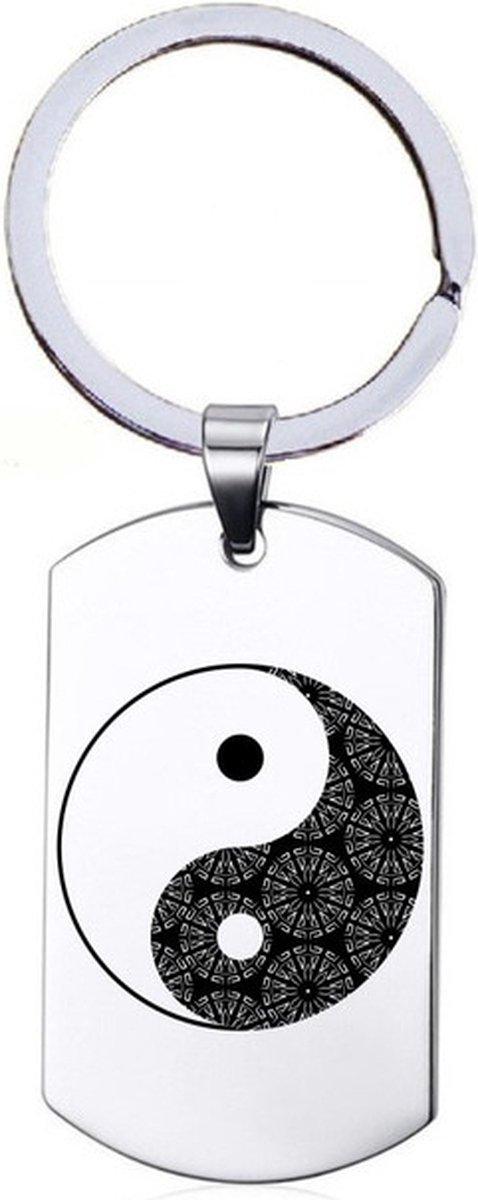 Sleutelhanger RVS - Yin Yang