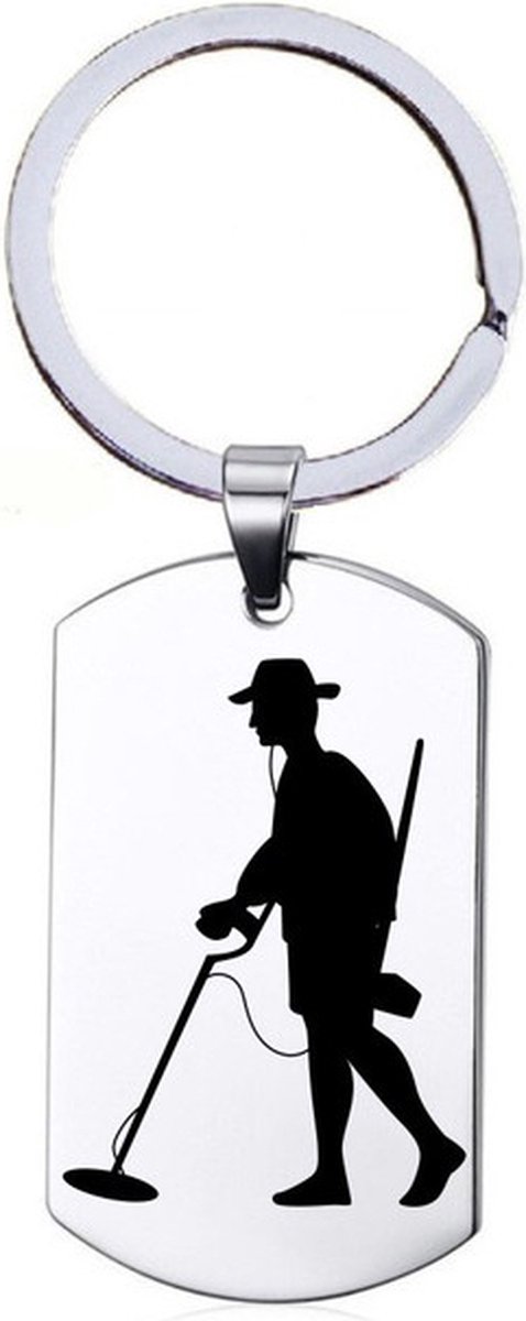 Sleutelhanger RVS - Metaaldetector