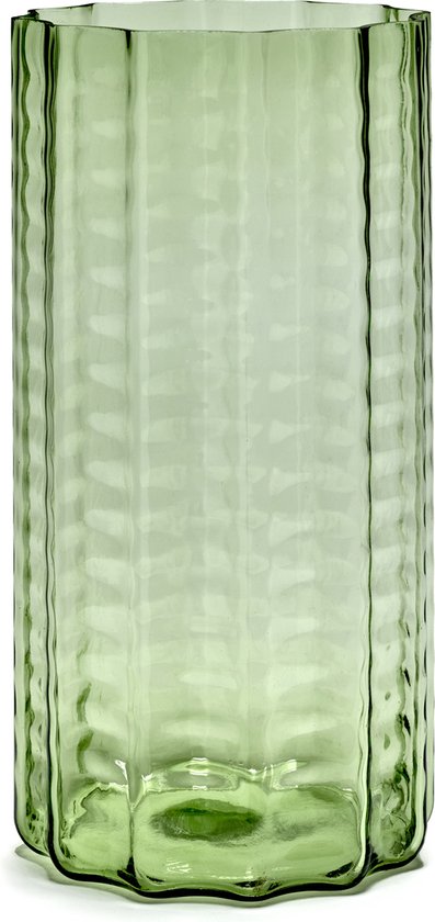 Serax Vaas "Green Wave" Groen D 18 cm H 35 cm