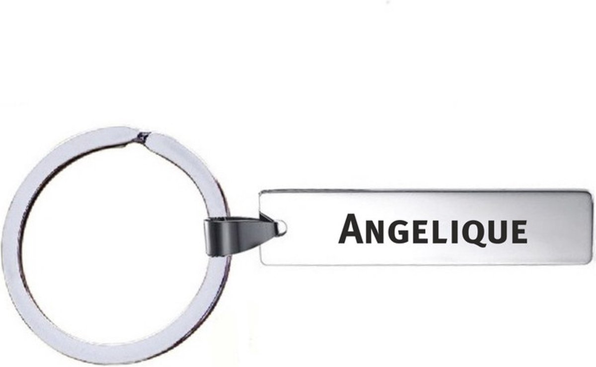 Sleutelhanger Met Naam - Angelique - RVS