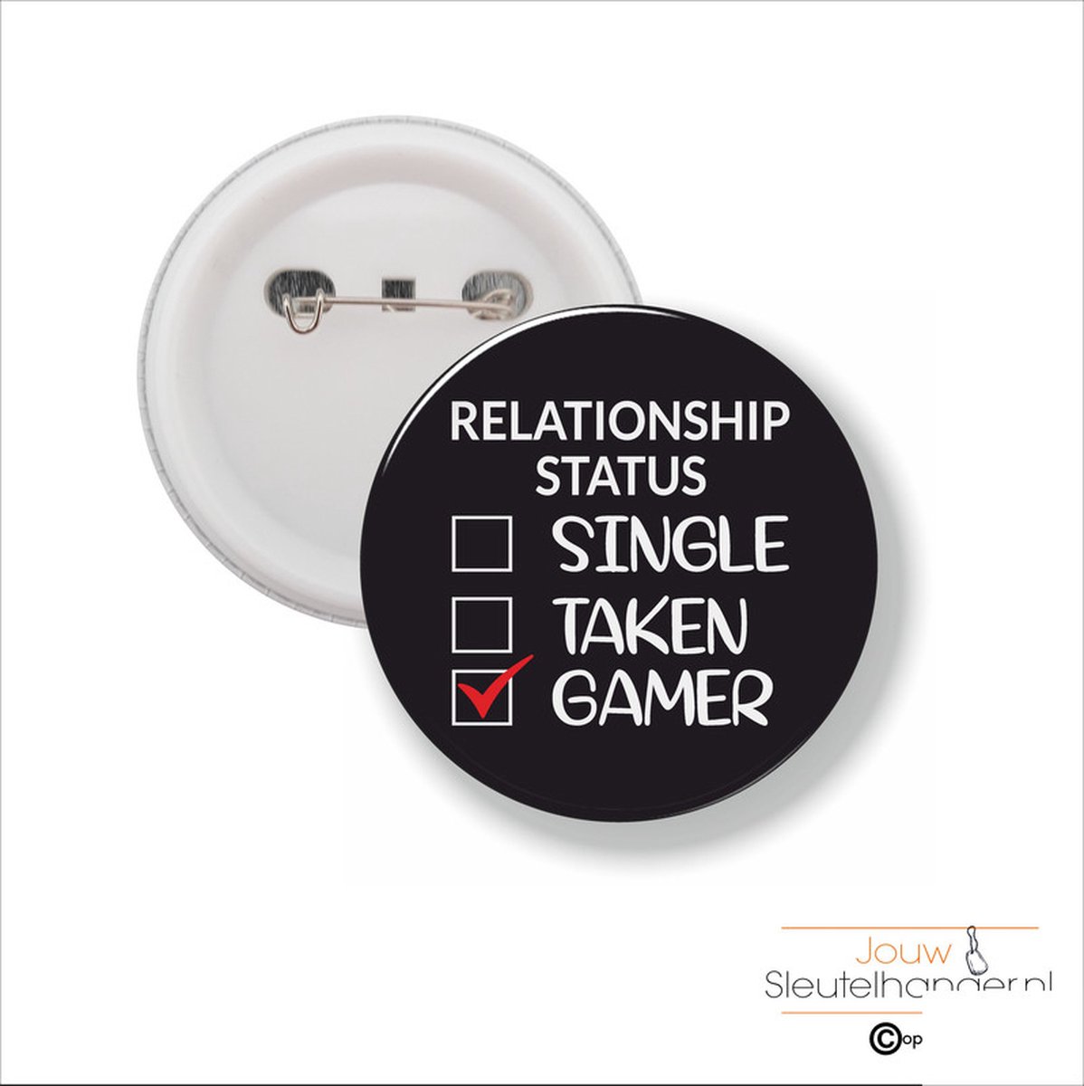 Button Met Speld 58 MM - Gamer