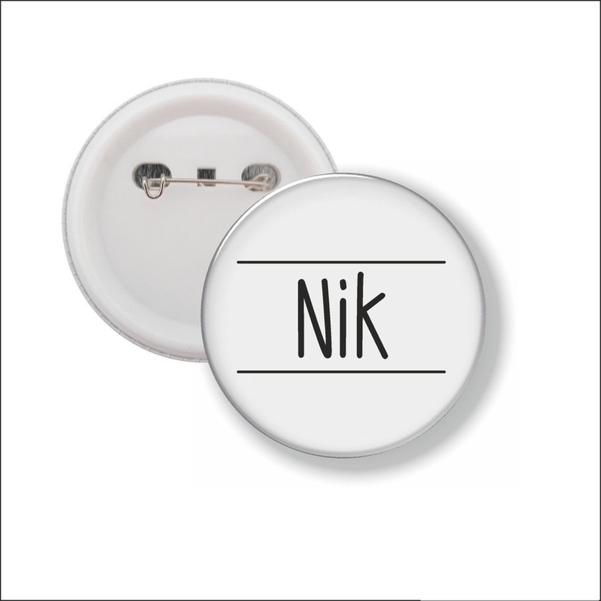 Button Met Speld 58 MM - Nik