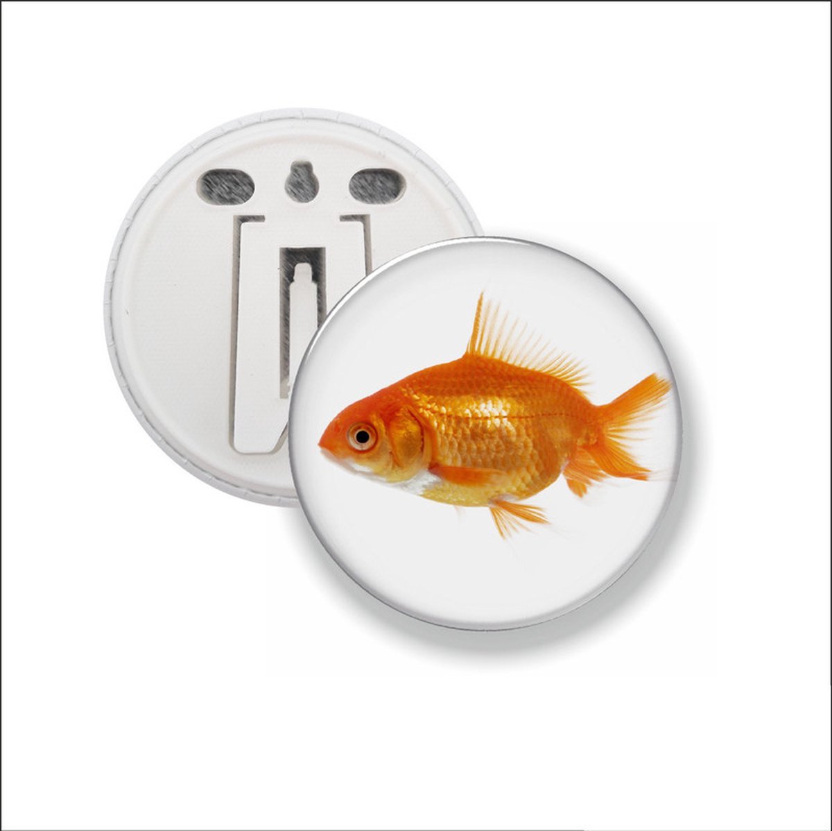 Button Met Clip - Goudvis