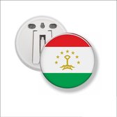Button Met Clip 58 MM - Vlag Tadzjikistan