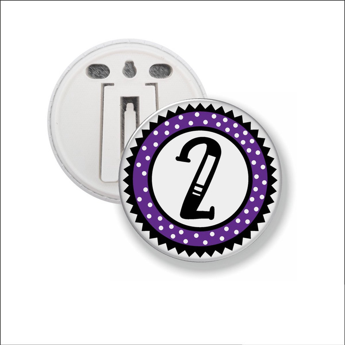 Button Met Clip 58 MM - 2