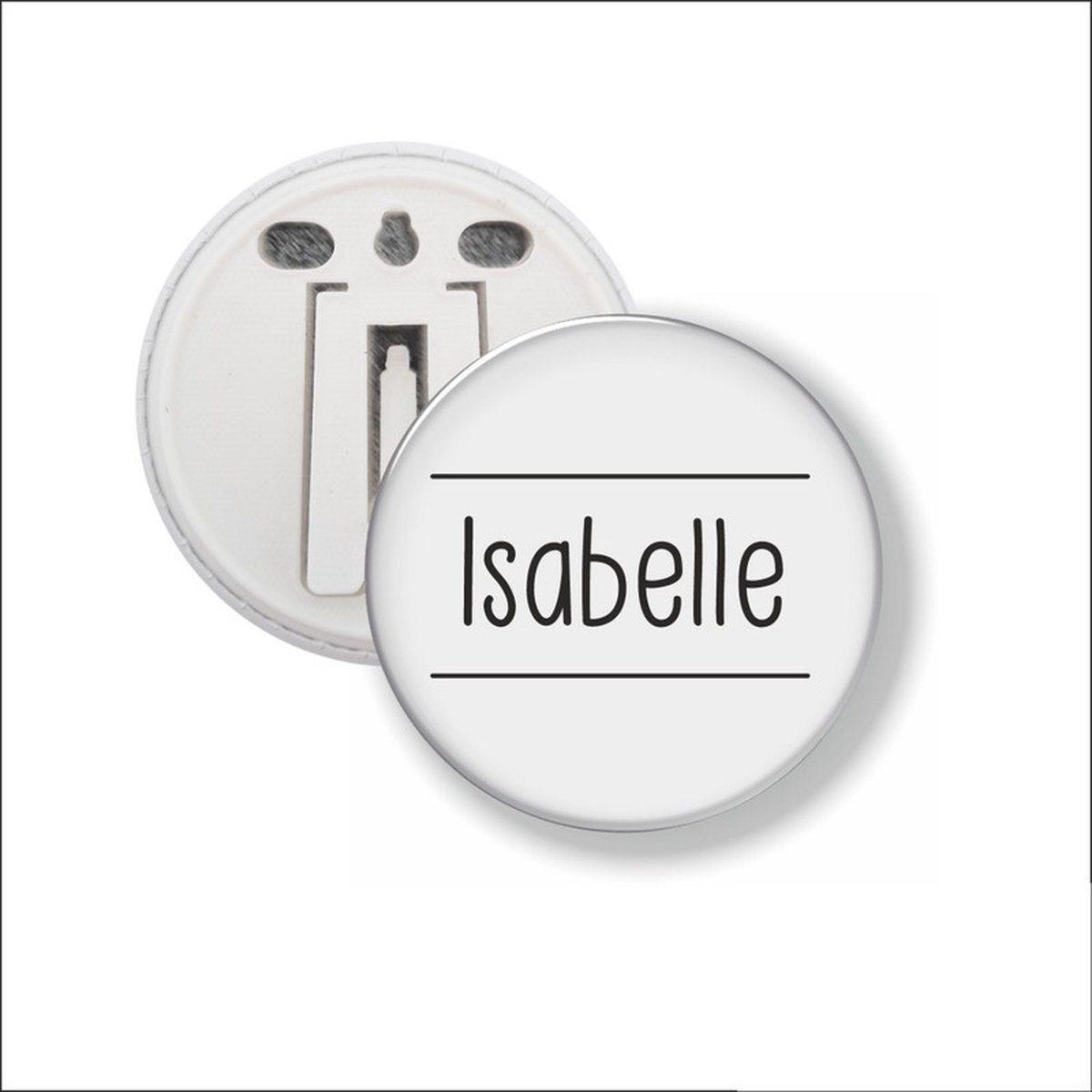 Button Met Clip 58 MM - Isabelle