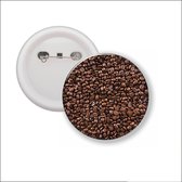 Button Met Speld - Koffie bonen