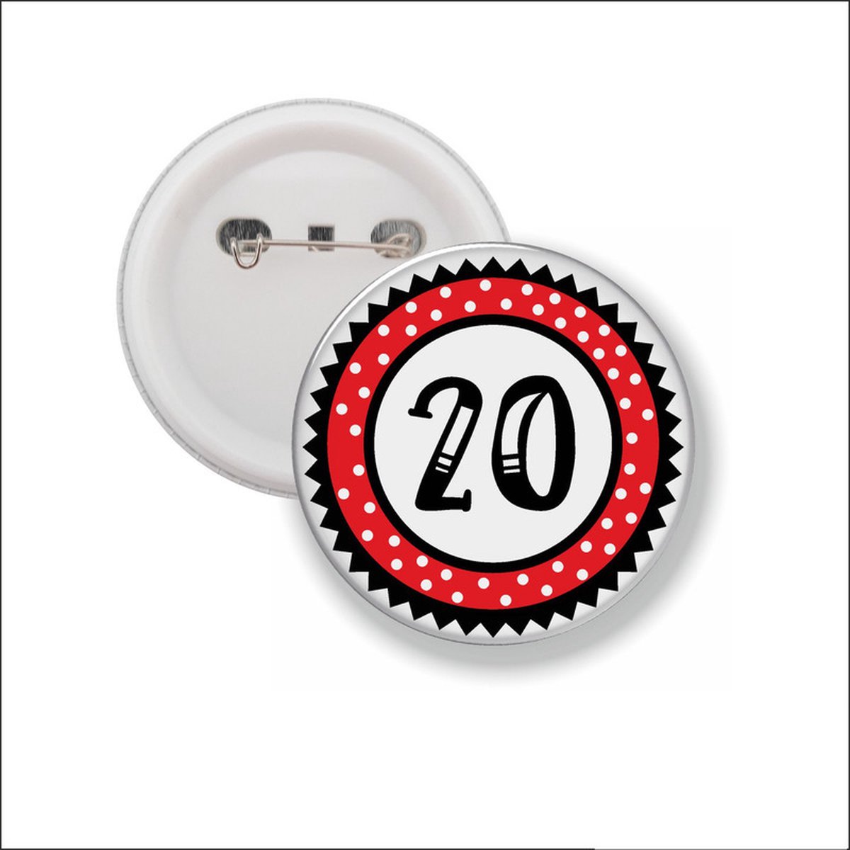 Button Met Speld 58 MM - 20