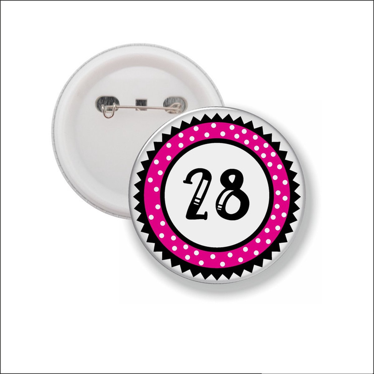 Button Met Speld 58 MM - 28