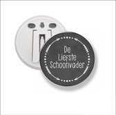 Button Met Clip 58 MM - De Liefste Schoonvader