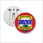 Button Met Clip 58 MM - Officieel De Beste Broer Van De Wereld