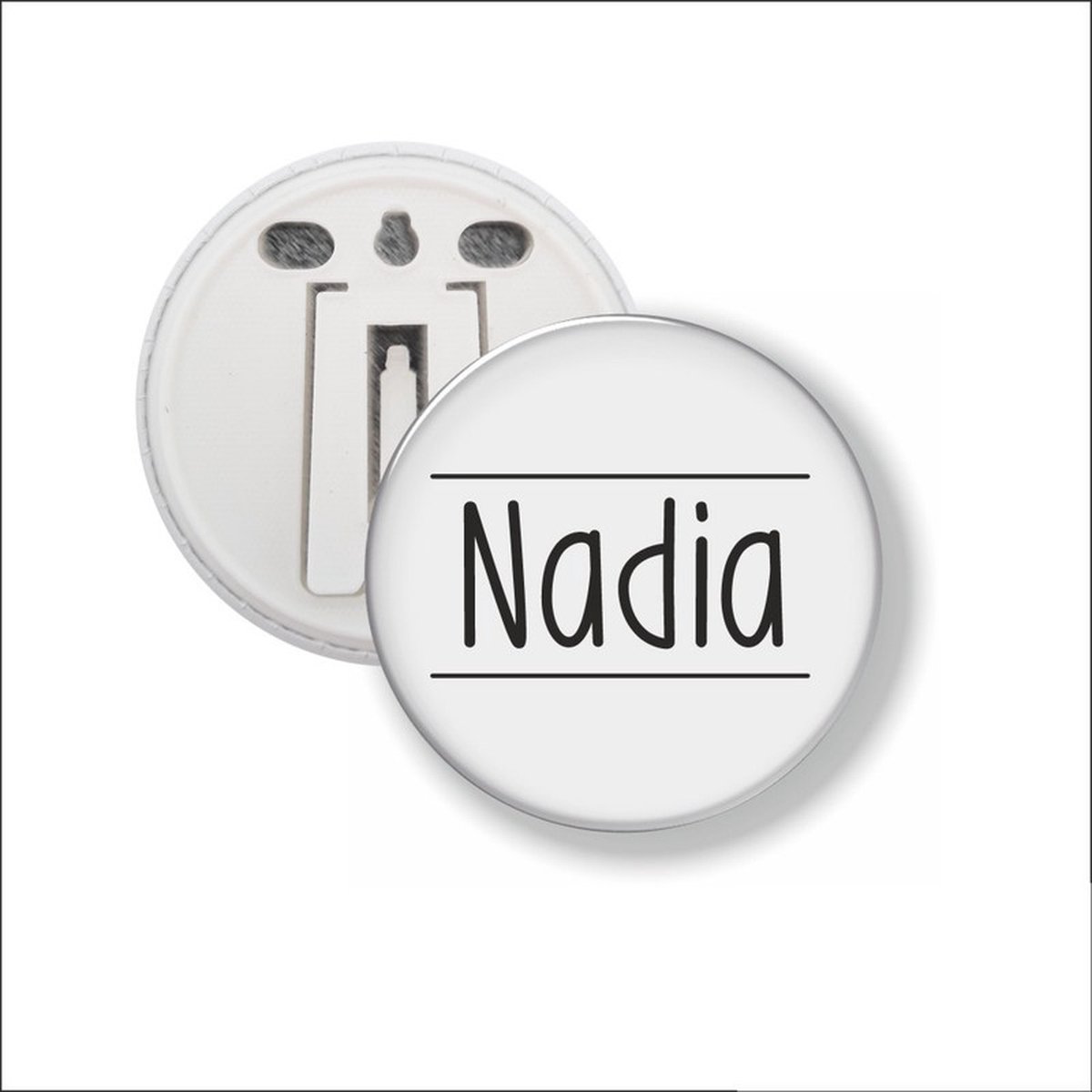 Button Met Clip 58 MM - Nadia