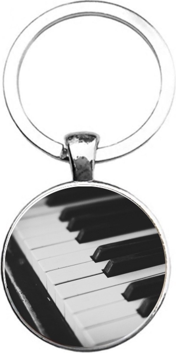 Sleutelhanger Glas - Piano