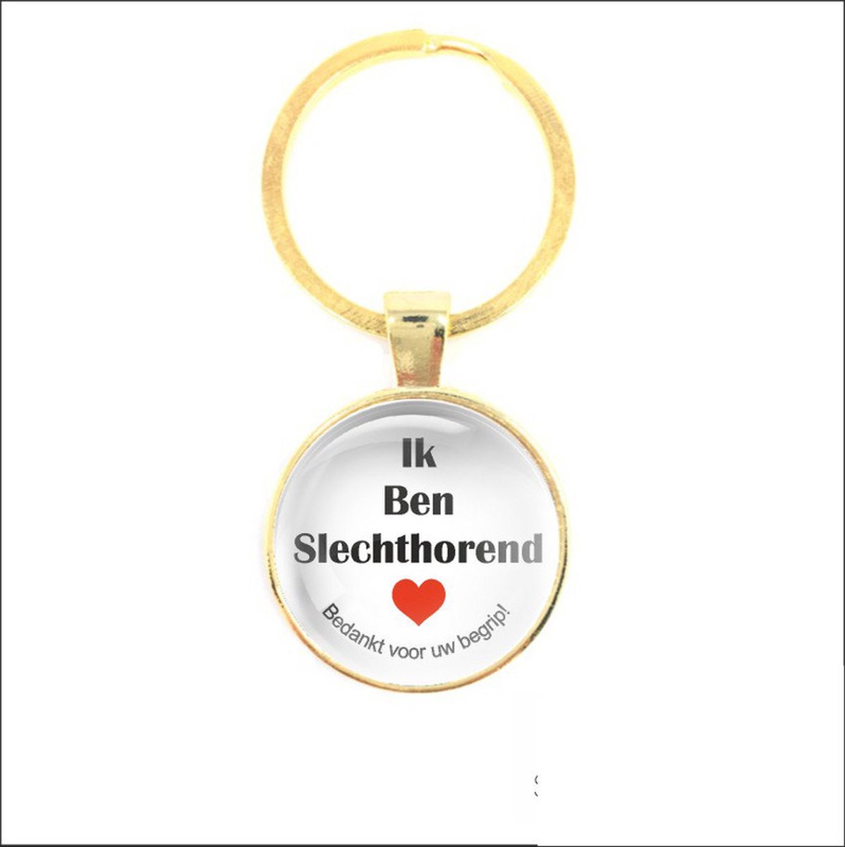 Sleutelhanger Glas - Ik Ben Slechthorend