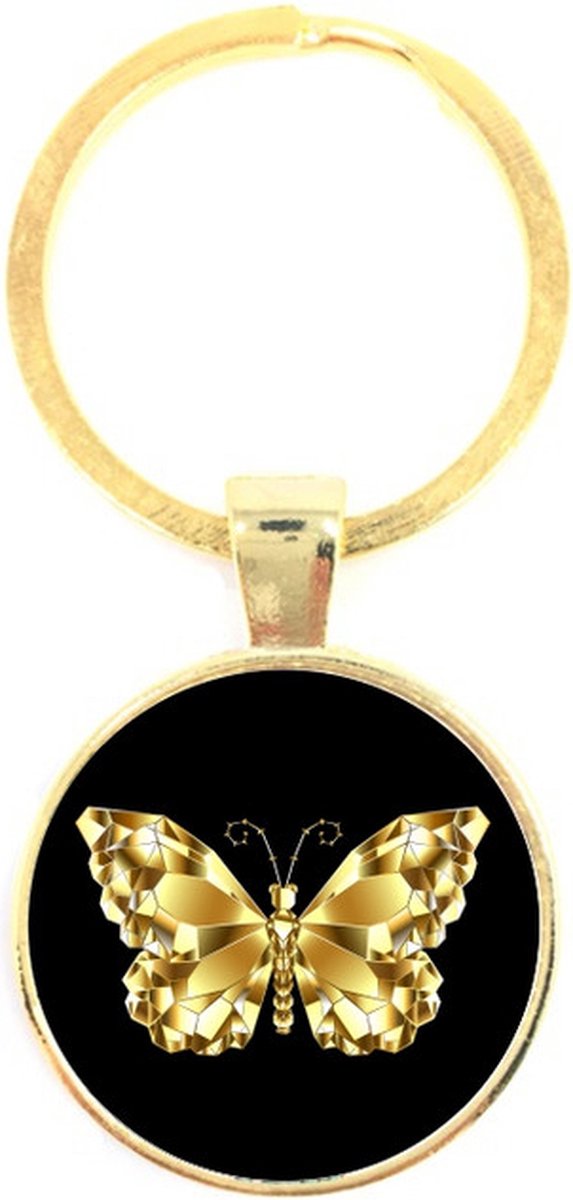 Sleutelhanger Glas - Vlinder