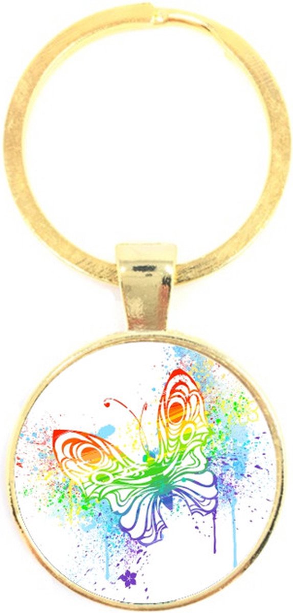Sleutelhanger Glas - Vlinder