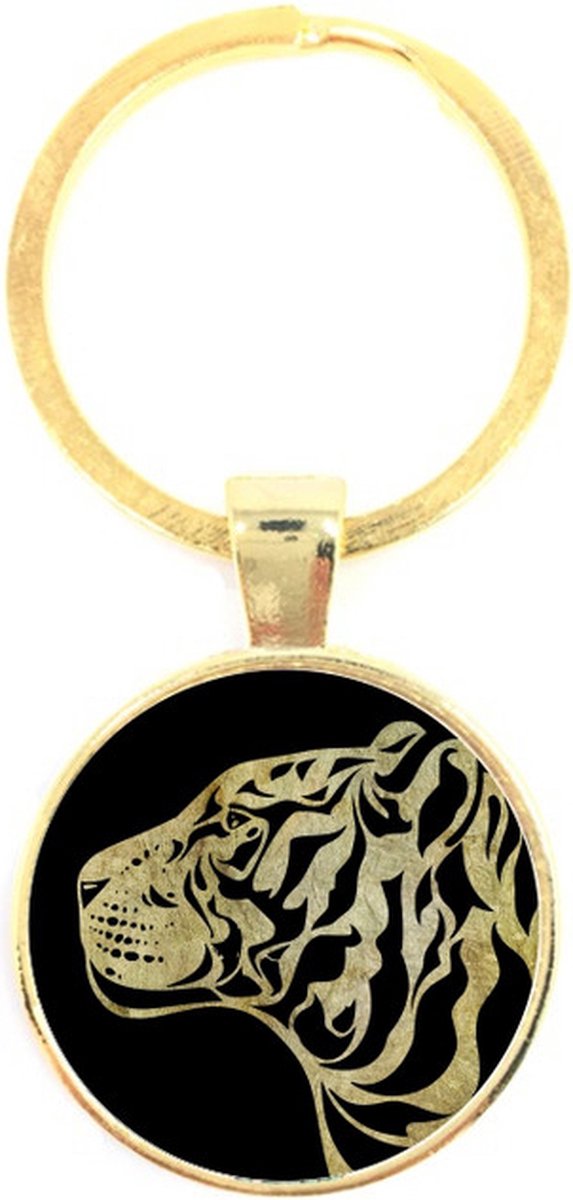 Sleutelhanger Glas - tijger
