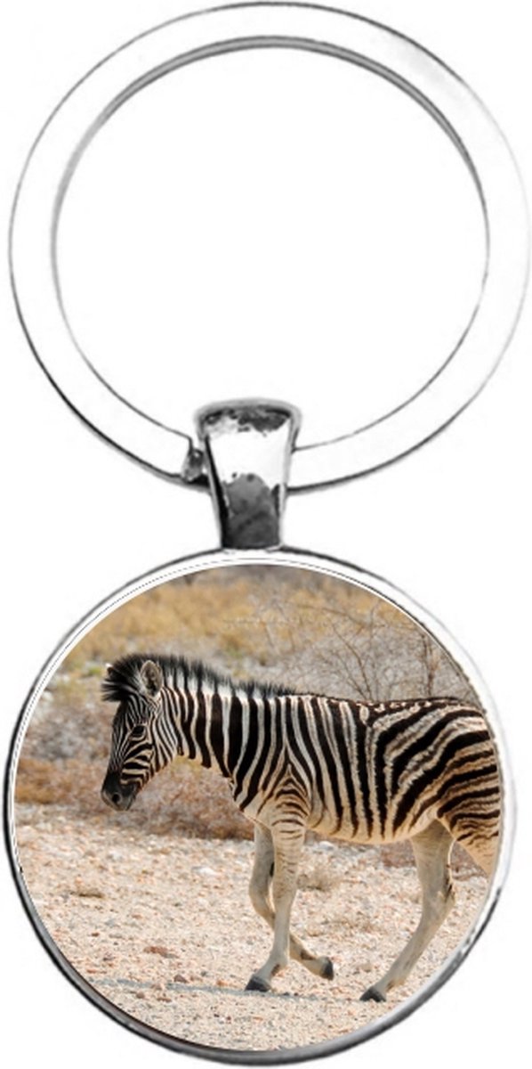 Sleutelhanger Glas - Zebra