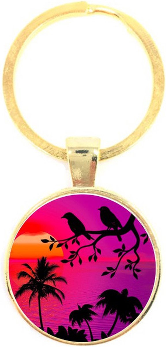 Sleutelhanger Glas - Vogels