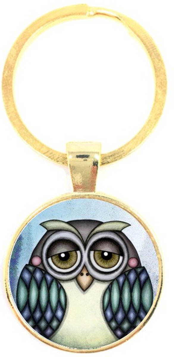 Sleutelhanger Glas - Uil